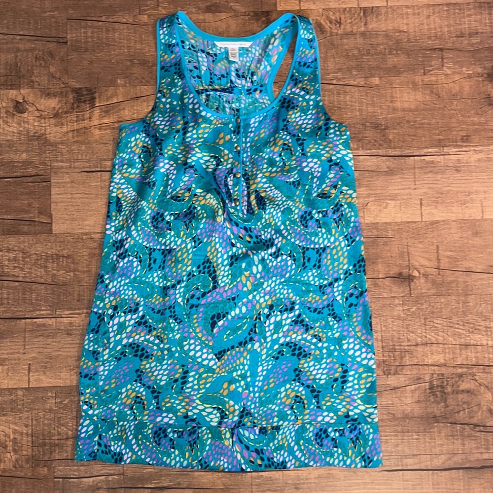DVF silk racer back dress